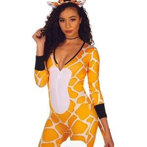 Giraffe Print Costume Onesie